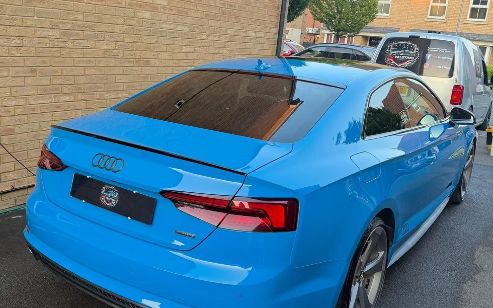 Glossy ceramic-coated paintwork on an Audi S5 detailed by RD Valeting