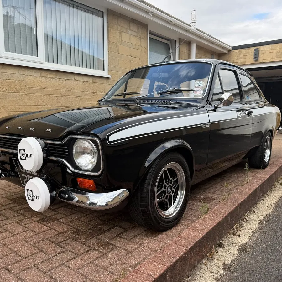 Classic black Ford Escort detailed by RD Valeting
