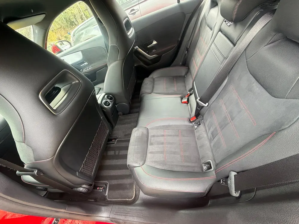 Rear seats being deep cleaned by RD Valeting with a wet extraction machine