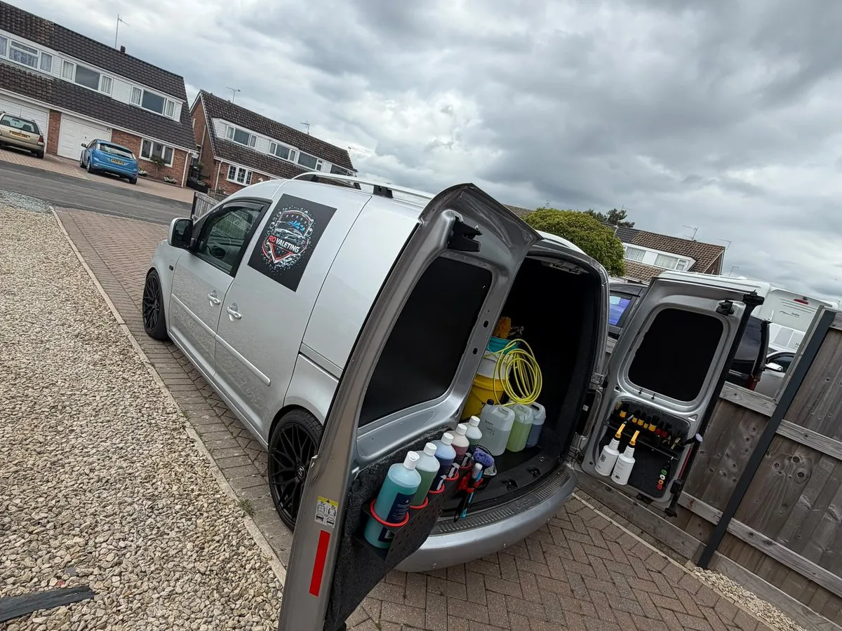The RD Valeting mobile van set up at a customer address in Swindon